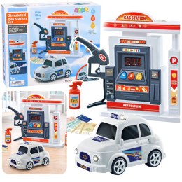 Interaktywna Stacja Benzynowa Auto Policyjne Światła Dźwięki Dym