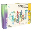 Klocki magnetyczne magnetic sticks marble tor kulkowy z dźwiękiem muzyką grający 118 elementów