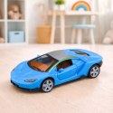 Samochód Sportowy Metalowy Napęd Światła Dźwięki Niebieski 1:32