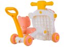 Wielofunkcyjny Interaktywny Jeździk Pchacz Chodzik Edukacyjny Stolik Grający 4w1 Różowy
