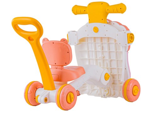 Wielofunkcyjny Interaktywny Jeździk Pchacz Chodzik Edukacyjny Stolik Grający 4w1 Różowy