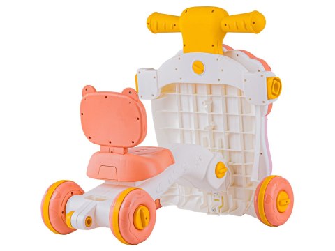 Wielofunkcyjny Interaktywny Jeździk Pchacz Chodzik Edukacyjny Stolik Grający 4w1 Różowy