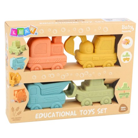 Zabawki Dla Malucha Gumowe Pojazdy Do Rozłączania Zabawy Kąpieli 4 szt.