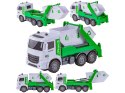 Zestaw 6 Pojazdów Ciężarowych Ciężarówka Tir Ciągnik Wywrotka Śmieciarka Beczkowóz