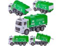 Zestaw 6 Pojazdów Ciężarowych Ciężarówka Tir Ciągnik Wywrotka Śmieciarka Beczkowóz
