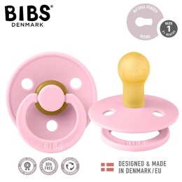 BIBS COLOUR BABY PINK S Smoczek Uspokajający kauczuk Hevea
