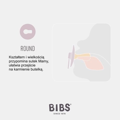 BIBS COLOUR BABY PINK S Smoczek Uspokajający kauczuk Hevea