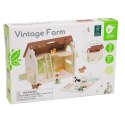 CLASSIC WORLD Drewniany Domek Farma Vintage Zestaw Figurek 17 el.