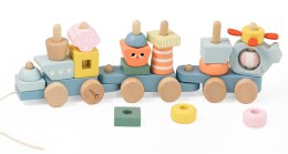 CLASSIC WORLD Drewniany Pociąg z Klockami do Ciągnięcia Ocean 28el