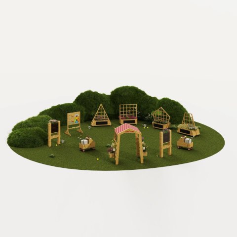 CLASSIC WORLD EDU Drewniana Brama Ogrodowa Pergola Kwietnik