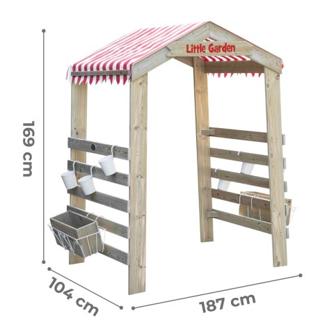 CLASSIC WORLD EDU Drewniana Brama Ogrodowa Pergola Kwietnik