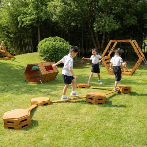 CLASSIC WORLD EDU Drewniany Tor Równoważnia XXL Ścieżka Ruchowa Motoryczna