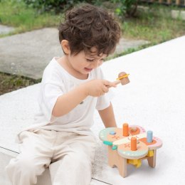 CLASSIC WORLD Wbijak Pastelowy Motylek Montessori z Młoteczkiem 8el.