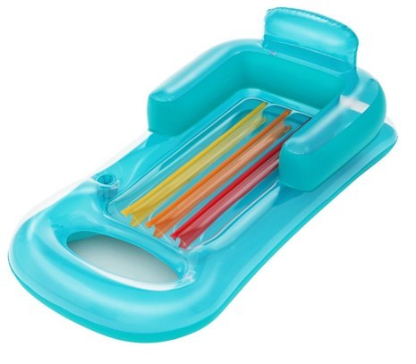 Dmuchany Materac do pływania Leżak Niebieski BESTWAY 161x84cm + Oparcie