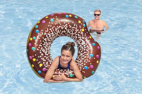 Duże kółko do pływania dla dzieci Donut Brązowy BESTWAY 107cm Winyl