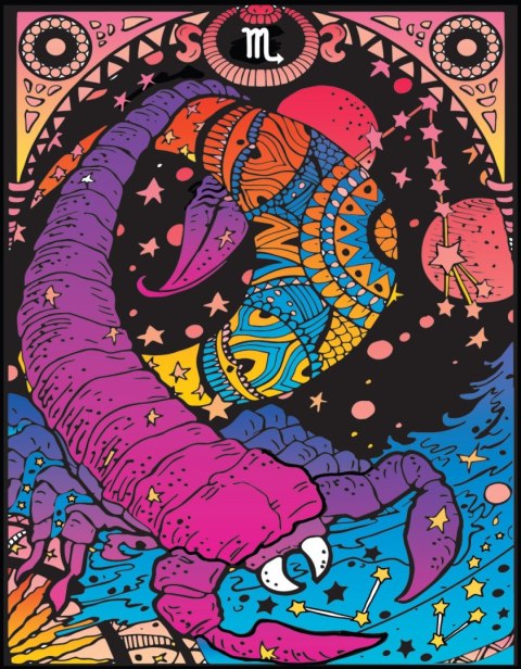 Kolorow. Welw. A4 Zodiak Skorpion