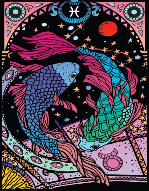 Kolorowanka Welw. A4 Zodiak Ryby