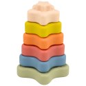 Piramidka Sensoryczna Gwiazdki Miękkie Klocki Układanka Kolorowa 6el.