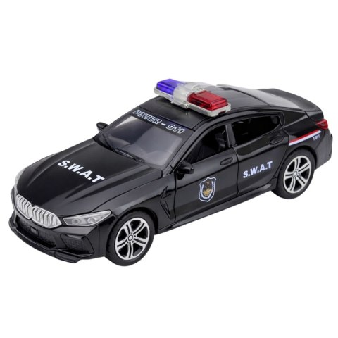 Auto Jednostki Specjalnej SWAT Otwierane Drzwi Napęd Światła Dźwięki Czarny