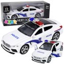 Auto Policyjne Radiowóz Otwierane Drzwi Napęd Światła Dźwięki Biały