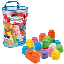 Clemmy Kolorowy Zestaw Woreczek 20 Miękkich Klocków Clementoni 17877