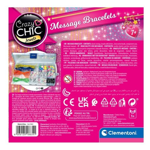 Crazy Chic Zestaw Koralików Bransoletki z Wiadomością Clementoni 18640