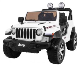 Jeep Wrangler Rubicon na akumulator dla dzieci Biały + Pilot