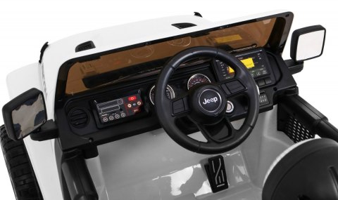Jeep Wrangler Rubicon na akumulator dla dzieci Biały + Pilot