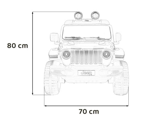 Jeep Wrangler Rubicon na akumulator dla dzieci Biały + Pilot