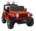 Jeep Wrangler Rubicon na akumulator dla dzieci Pomarańczowy + Pilot + Radio MP3 LED + Koła EVA