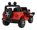 Jeep Wrangler Rubicon na akumulator dla dzieci Pomarańczowy + Pilot + Radio MP3 LED + Koła EVA