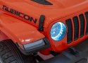 Jeep Wrangler Rubicon na akumulator dla dzieci Pomarańczowy + Pilot + Radio MP3 LED + Koła EVA