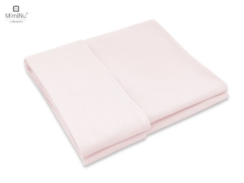 KIECZMERSKI Kocyk 75x100 cm MIMINU SOFT interlock bawełna 100% pudrowy róż