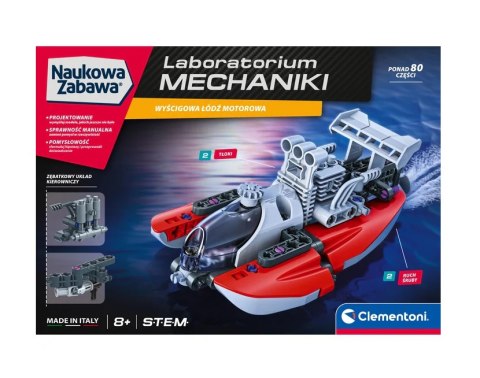 Naukowa Zabawa Klocki Laboratorium Mechaniki Motorówka Język Polski Clementoni 50247