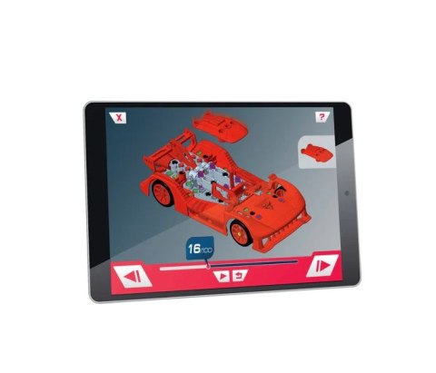 Naukowa Zabawa Klocki Laboratorium Mechaniki Samochód Wyścigowy Endurance Czerwony Język Polski Clementoni 50248