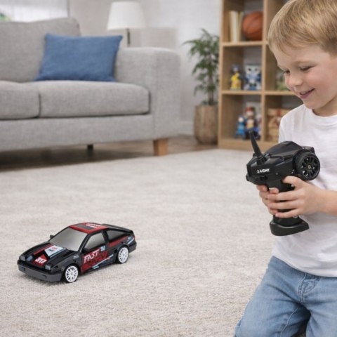 Samochód Do Driftu Zdalnie Sterowany RC Coupe Wymienne Koła Czarny 1:24