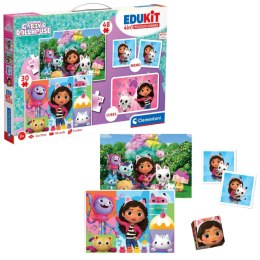 Zestaw Edukacyjny Puzzle Memo Klocki KOCI DOMEK GABI Clementoni 18319