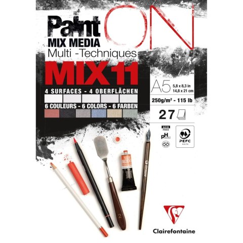 Blok papierów PaintON Mix11, A5, 250g
