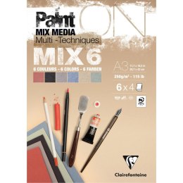 Blok papierów PaintON Mix6, A3, 250g