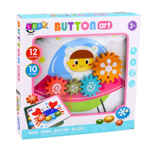 Kreatywne Puzzle Geometryczne Mozaika Koła Zębate Układanka 25 el.