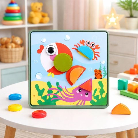 Kreatywne Puzzle Geometryczne Mozaika Układanka Edukacyjna 35 el.