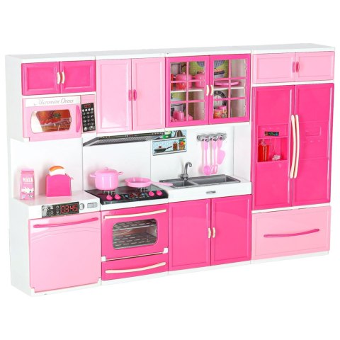 Mebelki dla lalek kuchnia 4 segmenty dźwięki LED 48cm