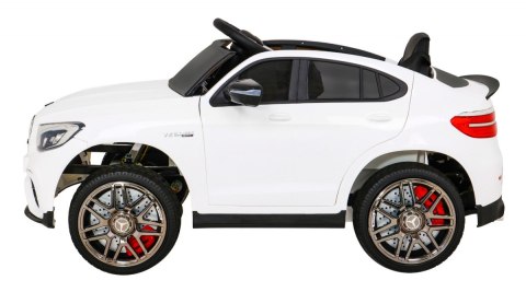 Mercedes Benz GLC63S dla dzieci, Biały SUV + Pilot + Napęd 4x4