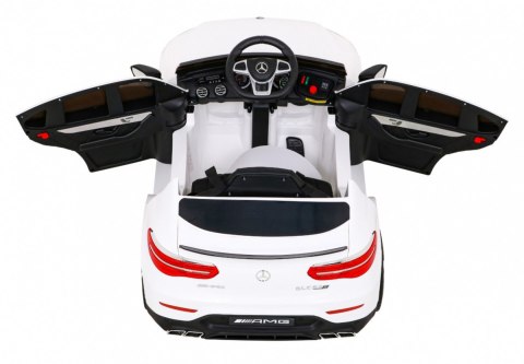 Mercedes Benz GLC63S dla dzieci, Biały SUV + Pilot + Napęd 4x4