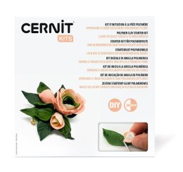 Zestaw z glinką polimer. Kwiatowa brosza