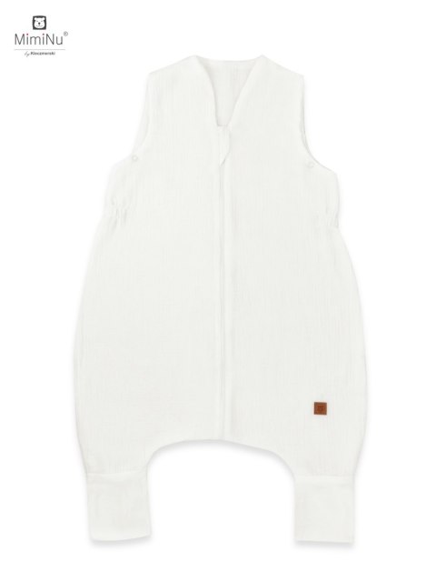 KIECZMERSKI Śpiworek do spania letni z nogawkami MUŚLIN S bawełna 100% 1-2,5 lat, 0,5-1TOG śmietanka