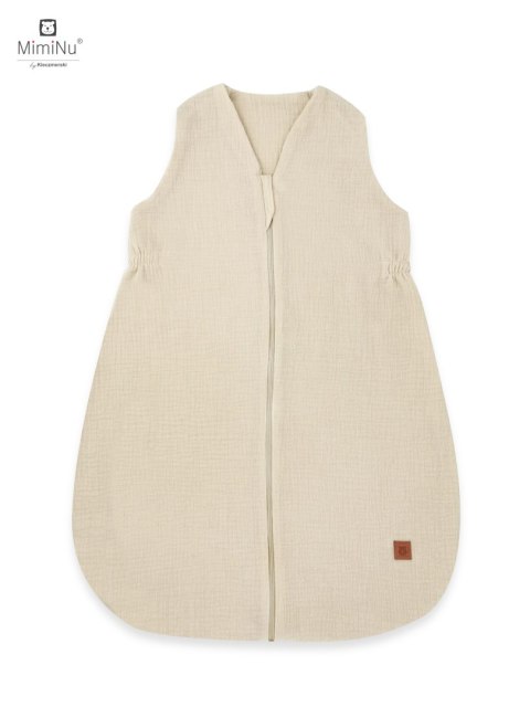 KIECZMERSKI Śpiworek letni AVI MUŚLIN bawełna 100% 3-12m, 0,5-1TOG ciepły beż