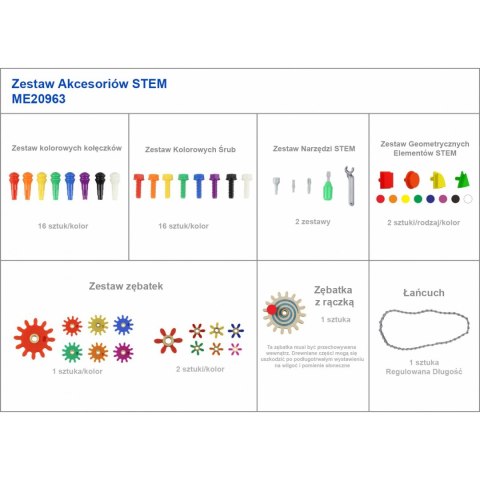 MASTERKIDZ Wolnostojąca Tablica Naukowa Kreatywna STEM 125 x 86 + Zestaw Akcesoriów