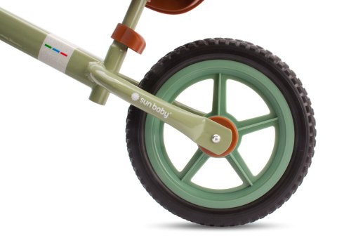 Rowerek biegowy Molto STRADA, koła czarne - sage green