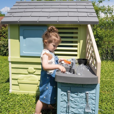 SMOBY Life Domek Ogrodowy PRETTY z Kuchnią + 17 Akcesoriów